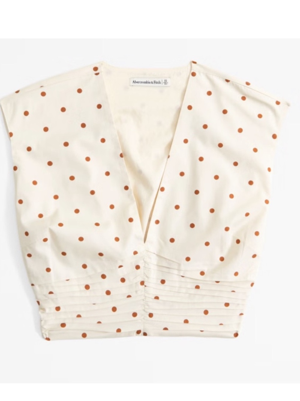 Abercrombie & Fitch Cream cropped shirt